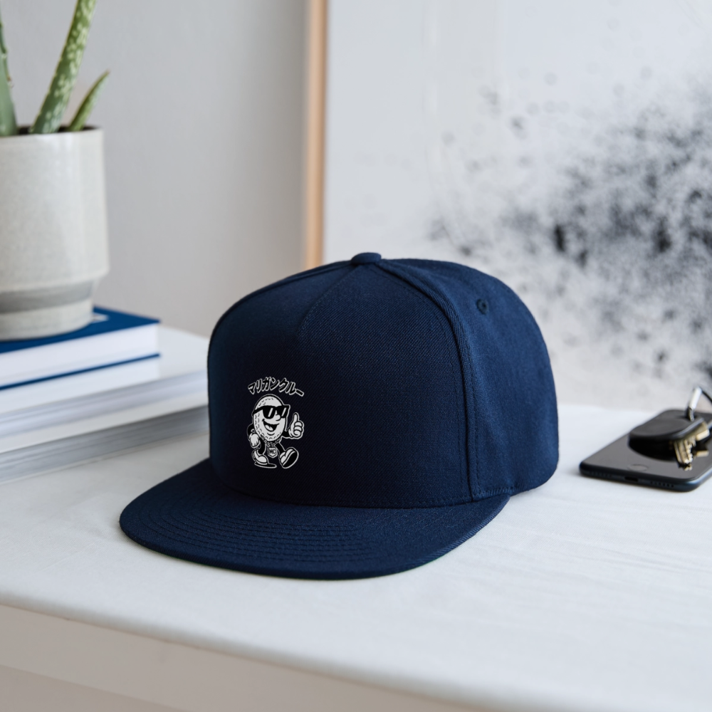 Snapback Baseball Cap - navy